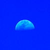 Half moon in the day