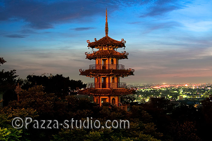 Pagoda in the sunset