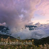 The clouds of Herhuan Shan in the sunset