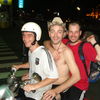 three men and a scooter