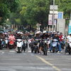 Ready, set, go. Scooters at the lights