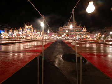 Empty Tables at Night