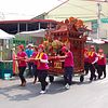 Worshippers carry the Matzu Temple Cart
