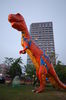 Dinosaur dominates building