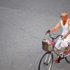 Old man on a bicylce