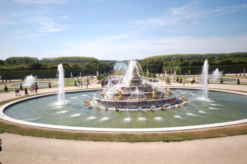 Fountain with View of Garden