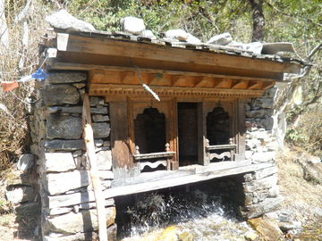 Prayer wheel at Langtang 